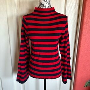 High neck long sleeve sweater